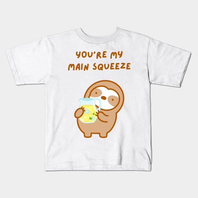 You’re My Main Squeeze Lemonade Sloth Kids T-Shirt by theslothinme